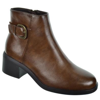 Amarpies 29486 Botín Confort con Pelo Cremallera Tacón Mujer