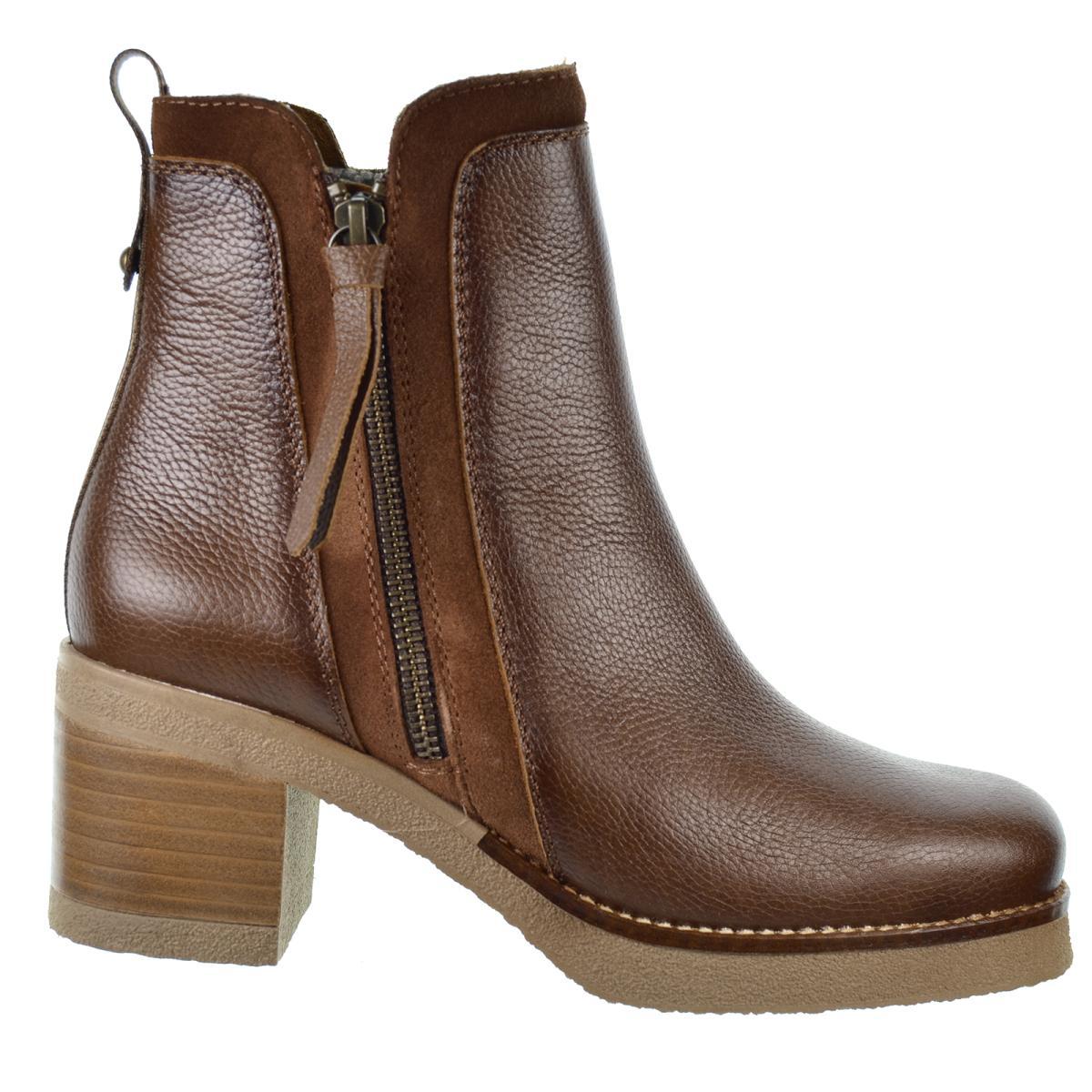 Desiree Mulan10 Botín Piel Confort Tacón Ancho Mujer